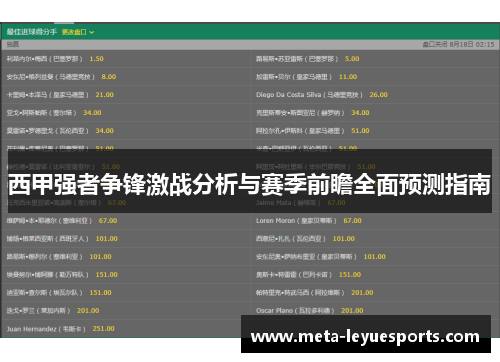 西甲强者争锋激战分析与赛季前瞻全面预测指南